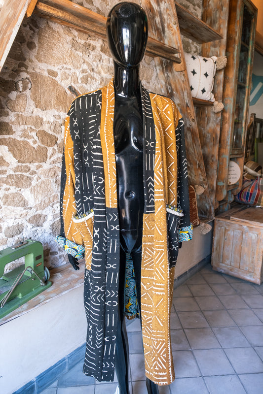 Unisex Artisan Mud cloth Designer Overcoat