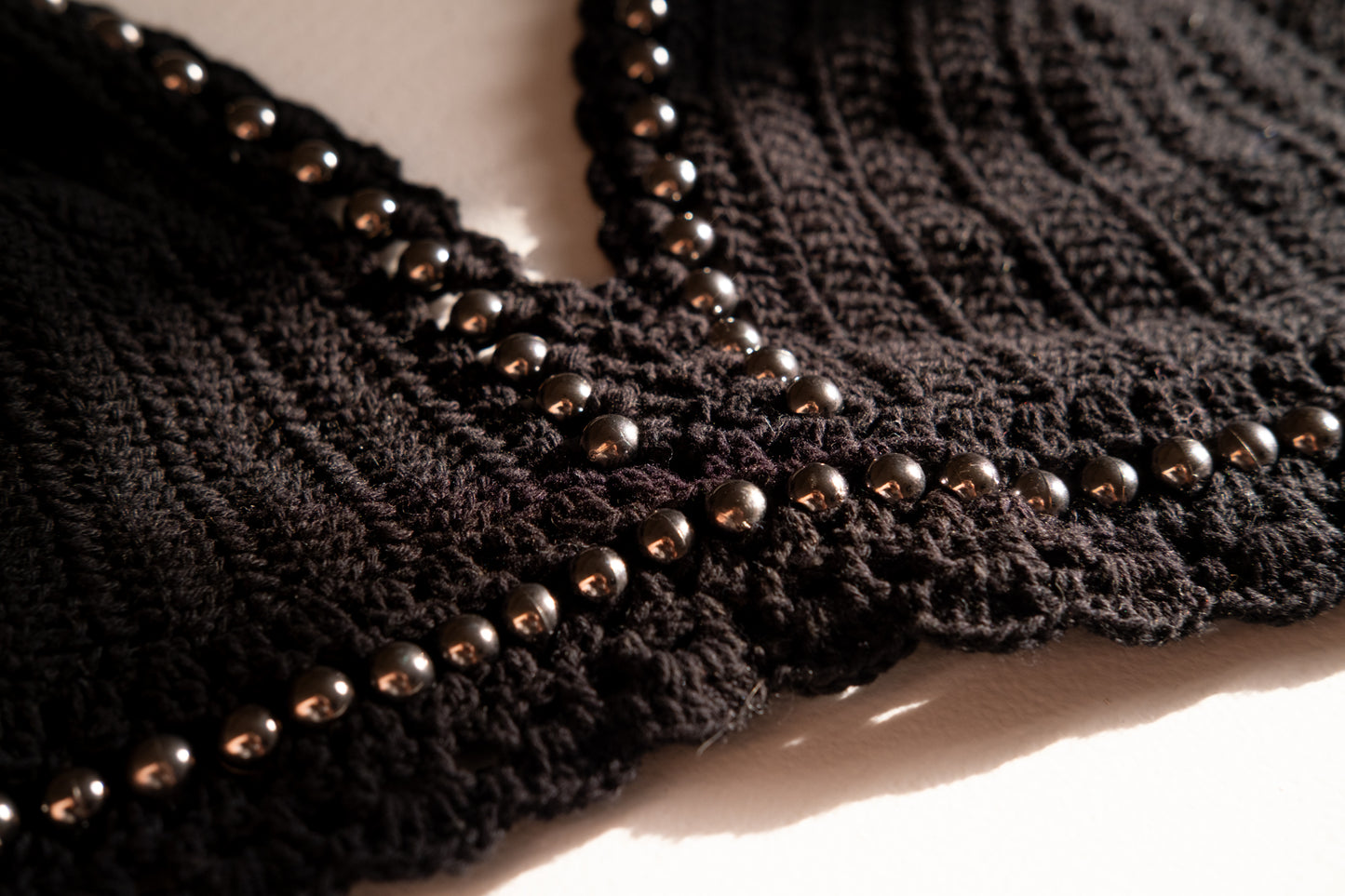 Cotton Crochet Crop Halter Top With Metal Details