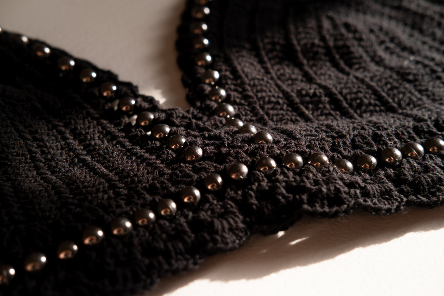 Cotton Crochet Crop Halter Top With Metal Details