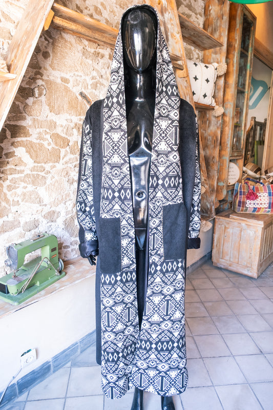 Unisex Hooded Artisan Overcoat