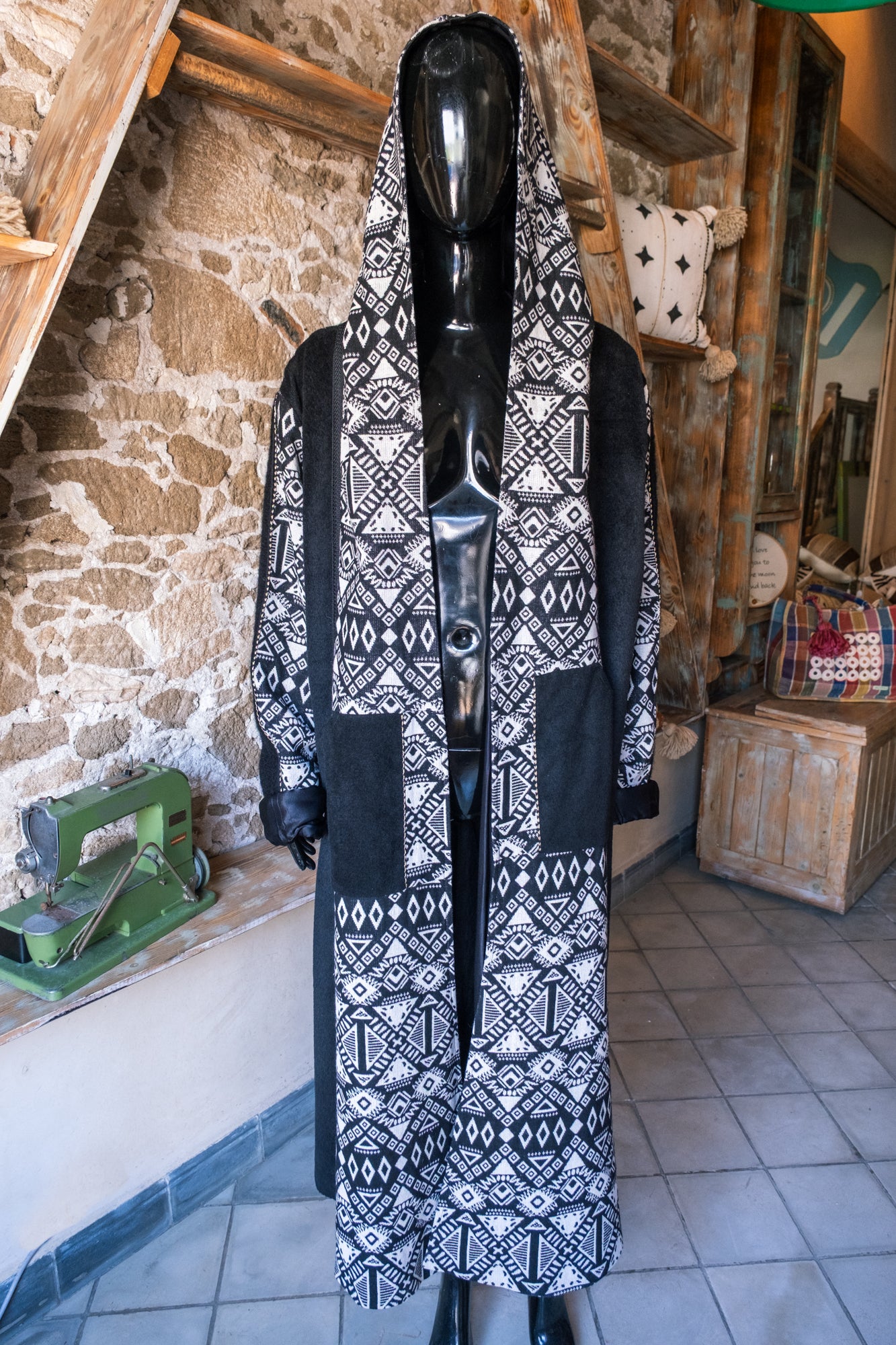 Unisex Hooded Artisan Overcoat