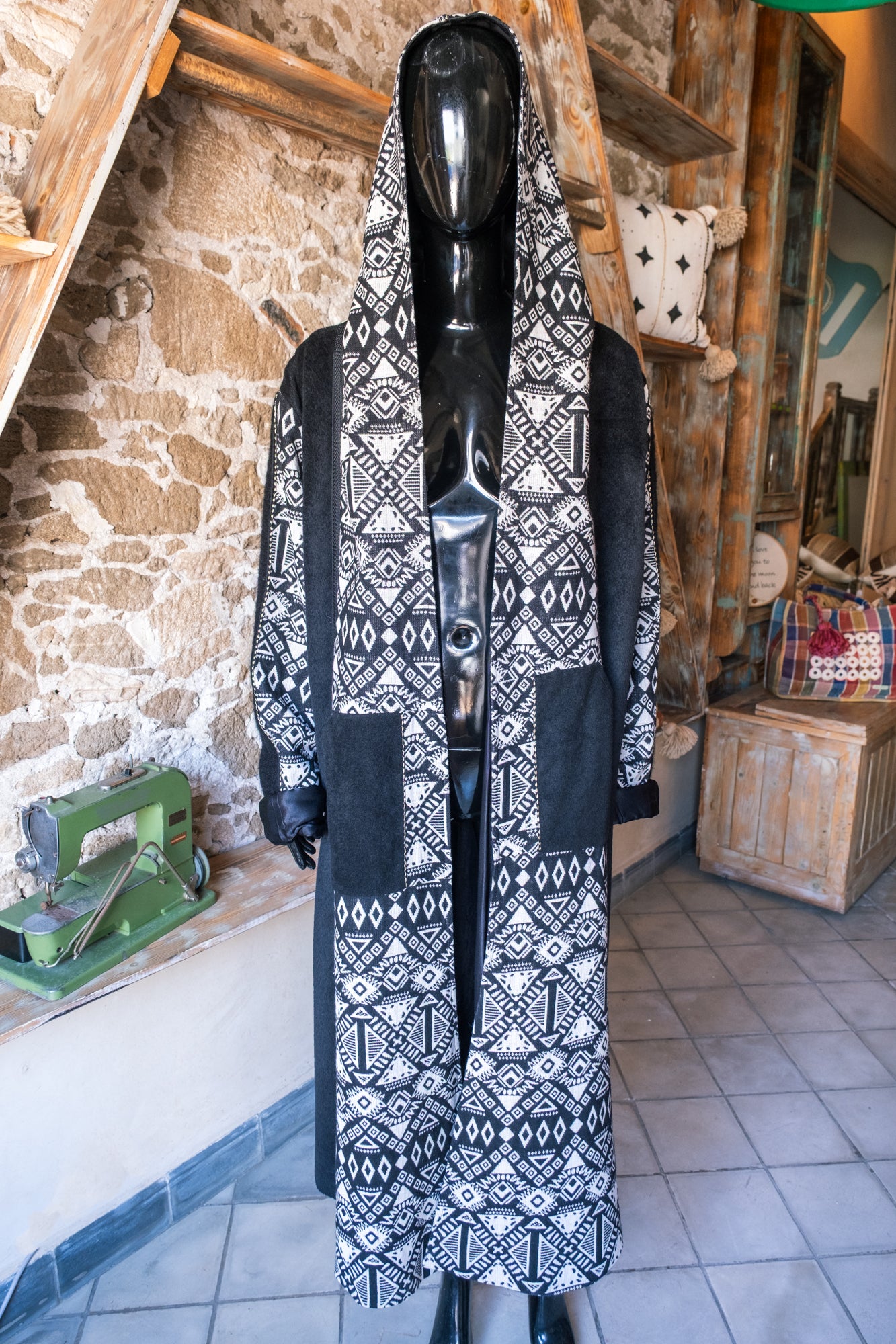Unisex Hooded Artisan Overcoat