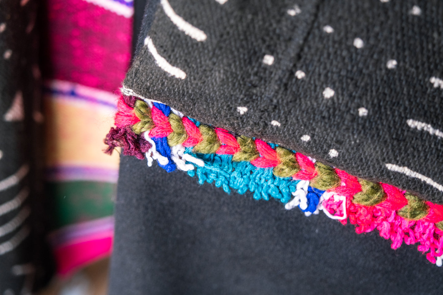 Unisex up-cycled Overcoat with back embroidery panels
