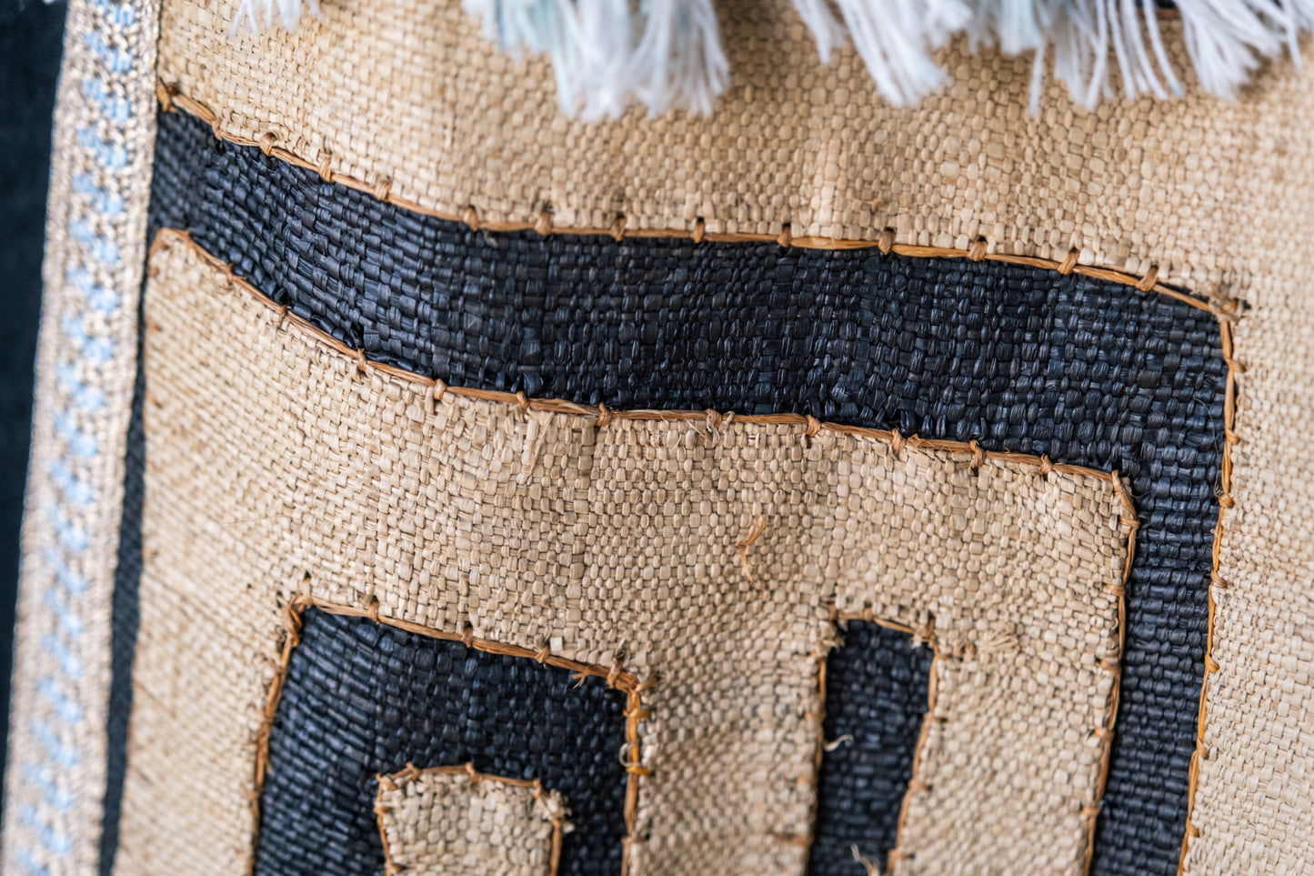 Unisex up-cycled Overcoat with back embroidery panels