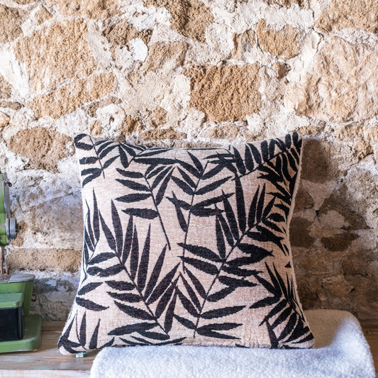 Set of 2 Double sided Palm Leaf Decorative Throw Pillow Covers