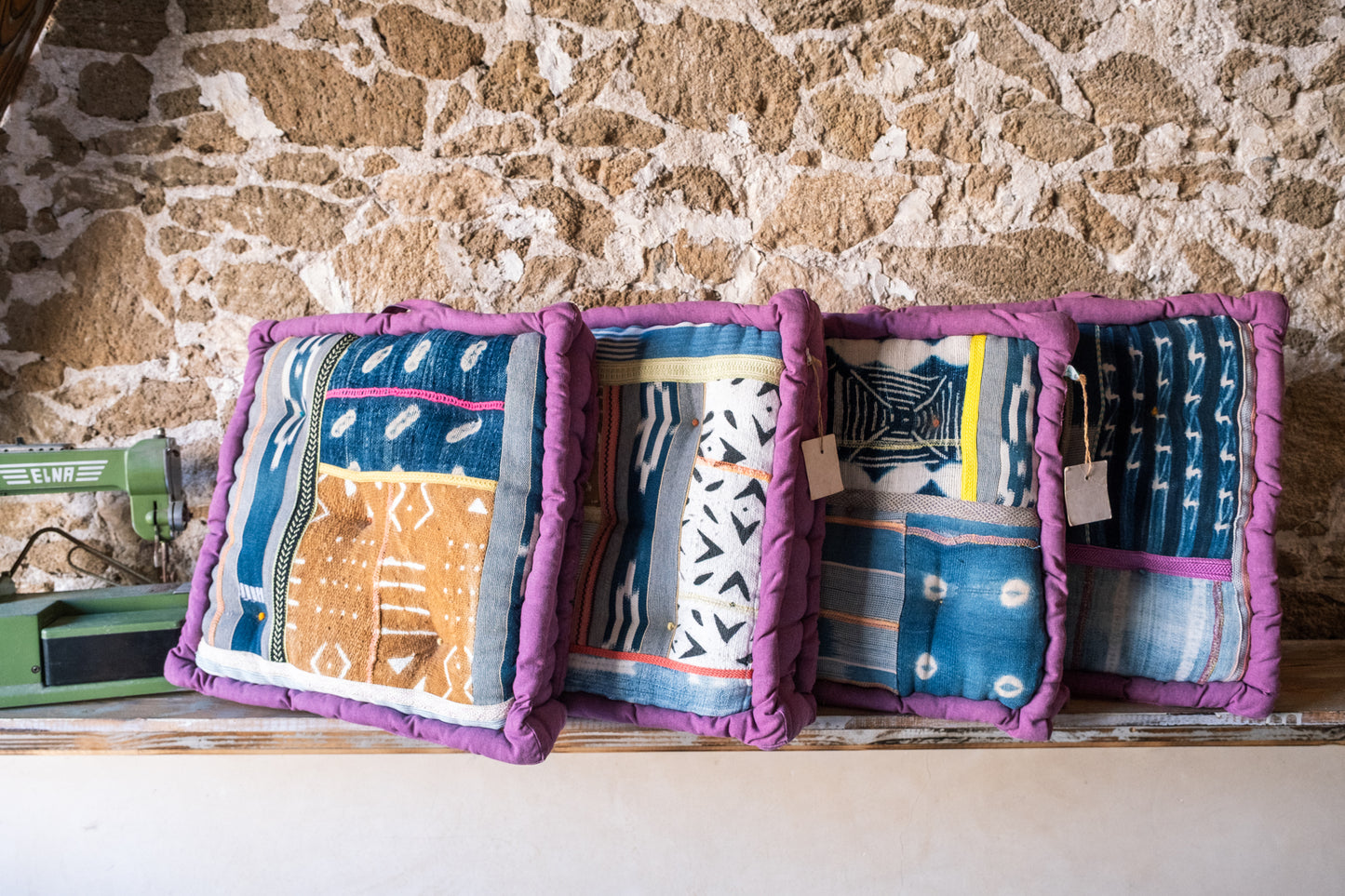 Unique Cushion with up-cycled African fabrics