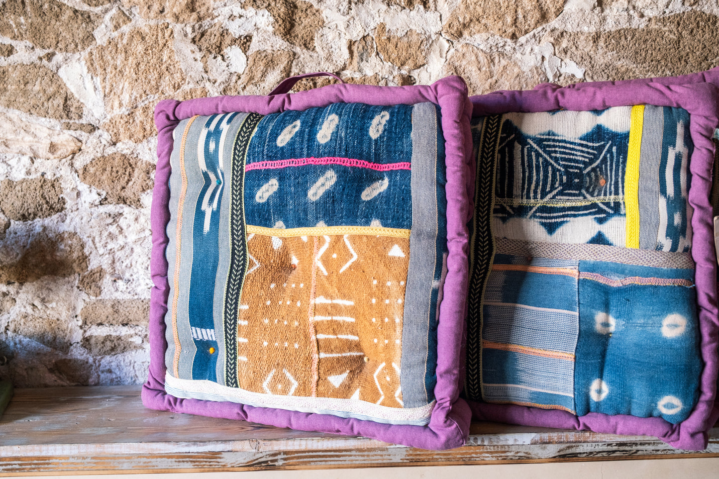 Unique Cushion with up-cycled African fabrics