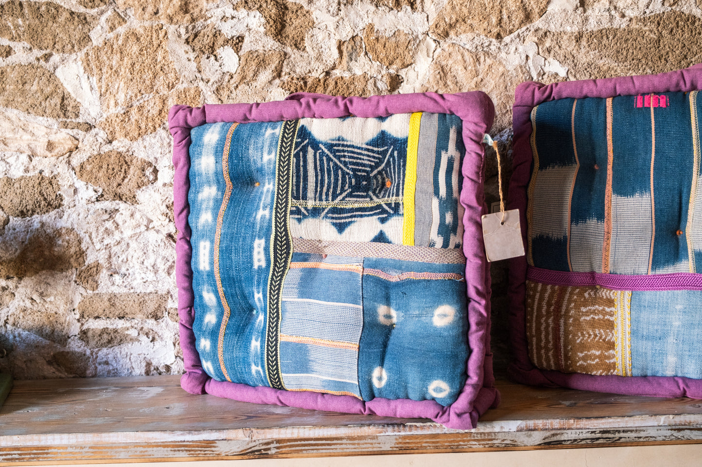Unique Cushion with up-cycled African fabrics