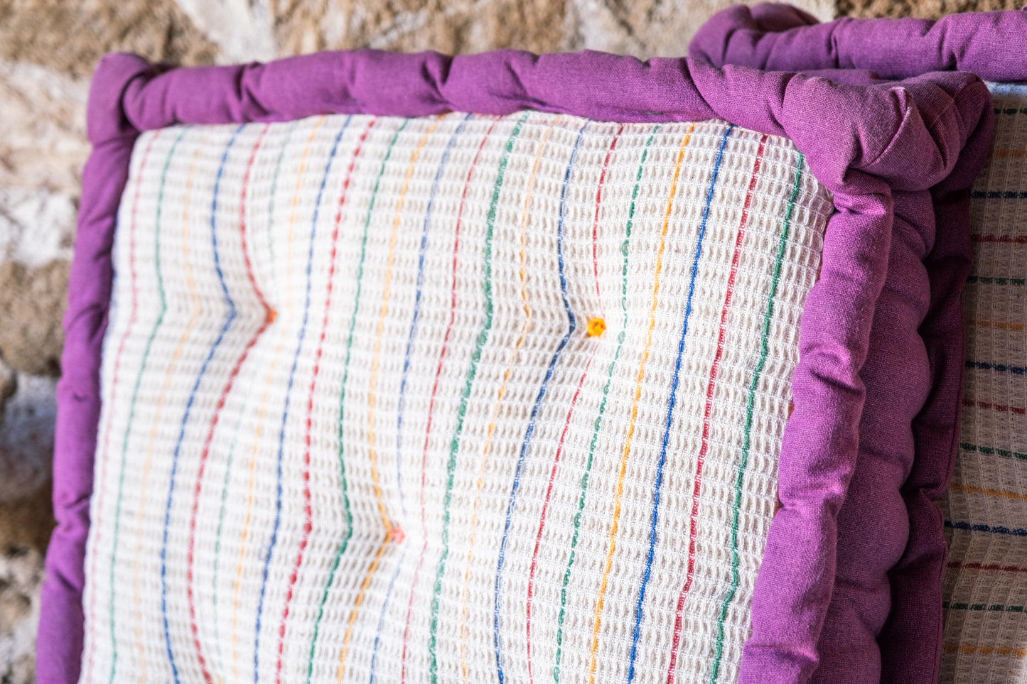 Unique Cushion with up-cycled African fabrics